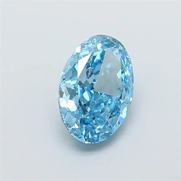1.82ct Oval Lab Grown Diamond (Colour Fancy Vivid Blue, Clarity VS1, IGI Certified)