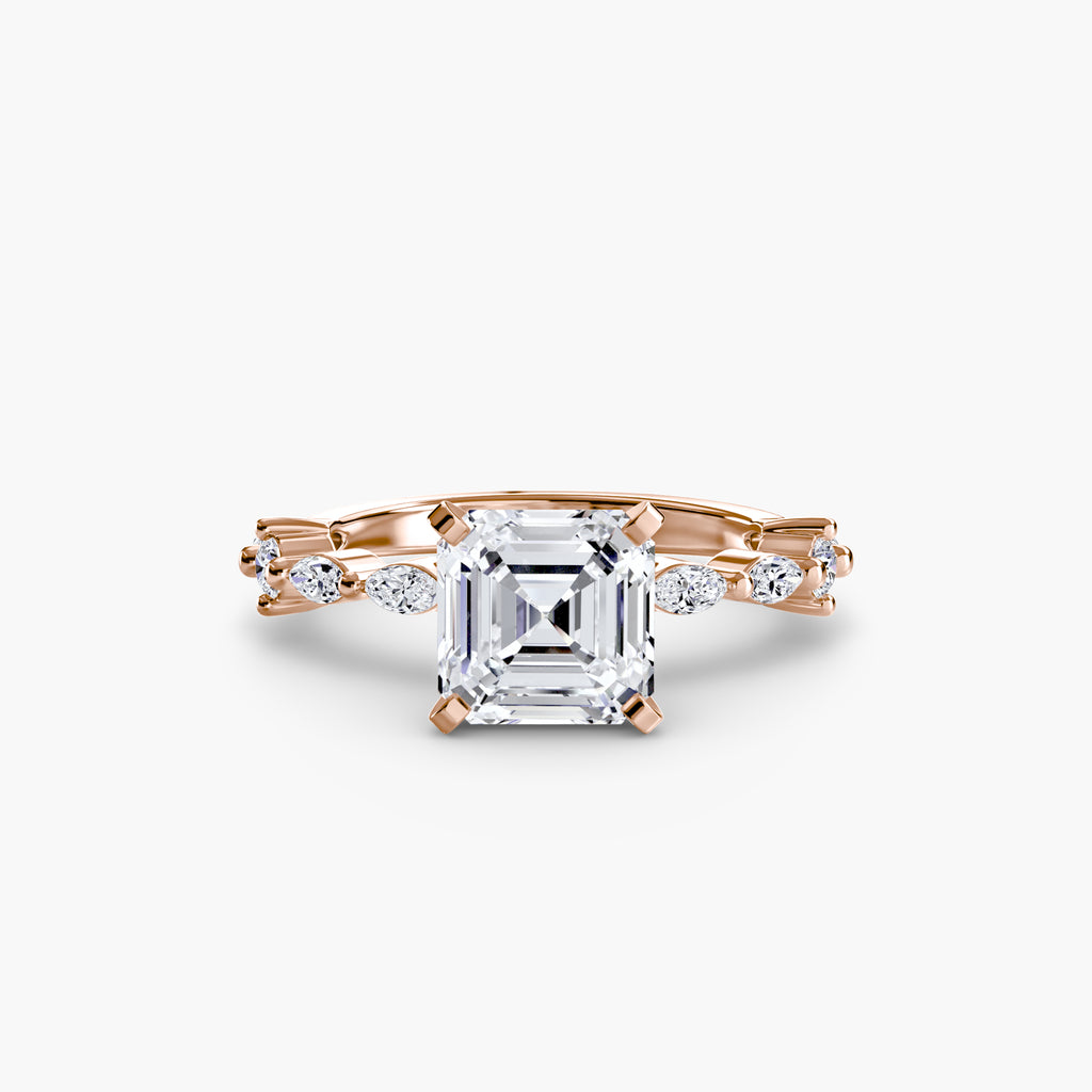 Solitaire Ring with Eternity Pavé
