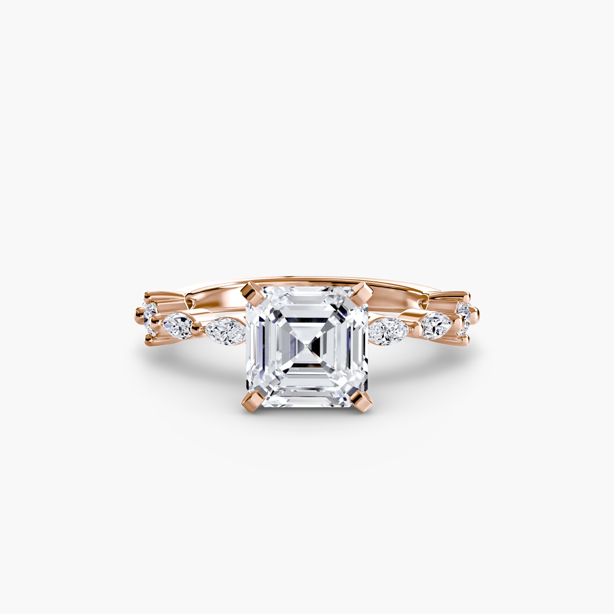 Solitaire Ring with Eternity Pavé