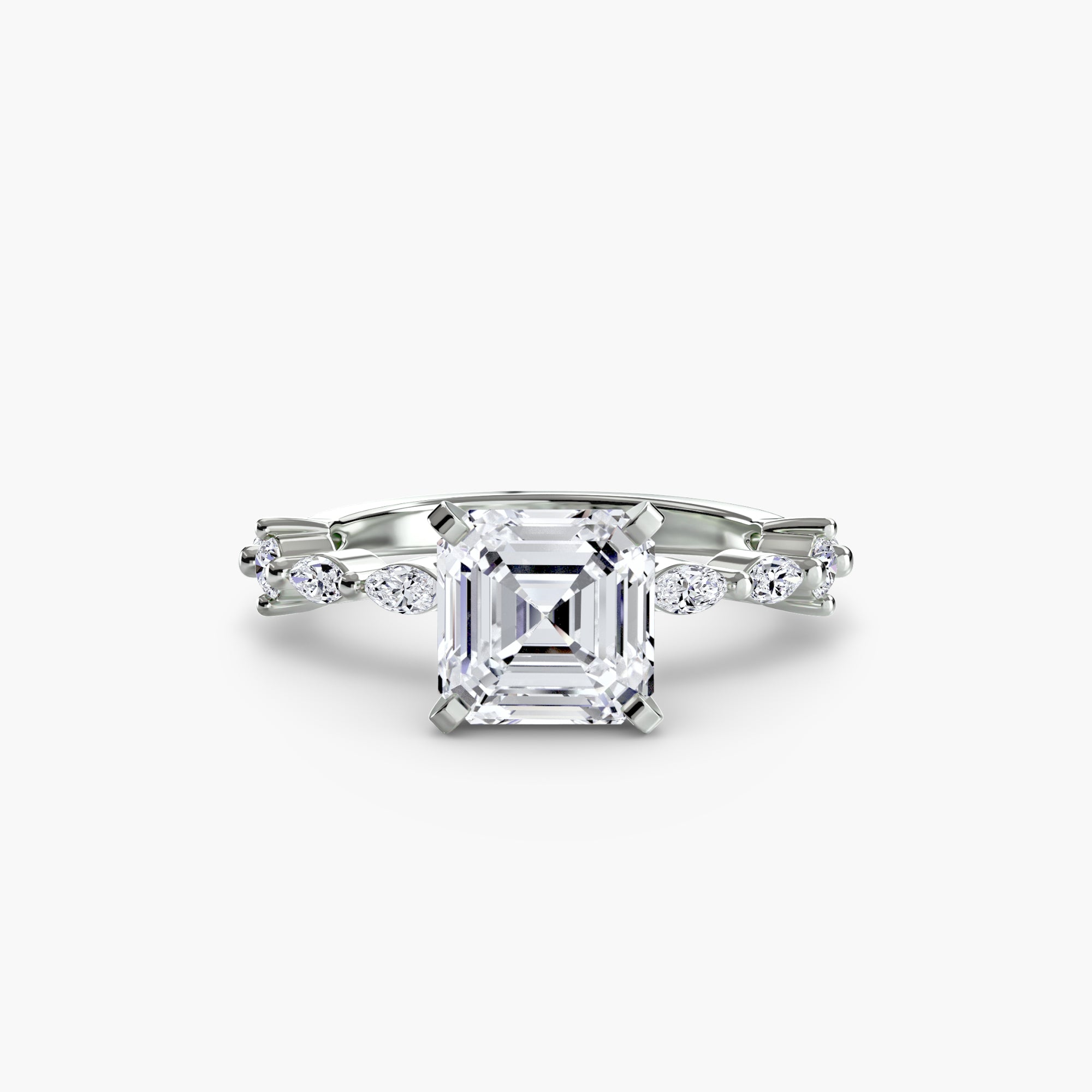 Solitaire Ring with Eternity Pavé