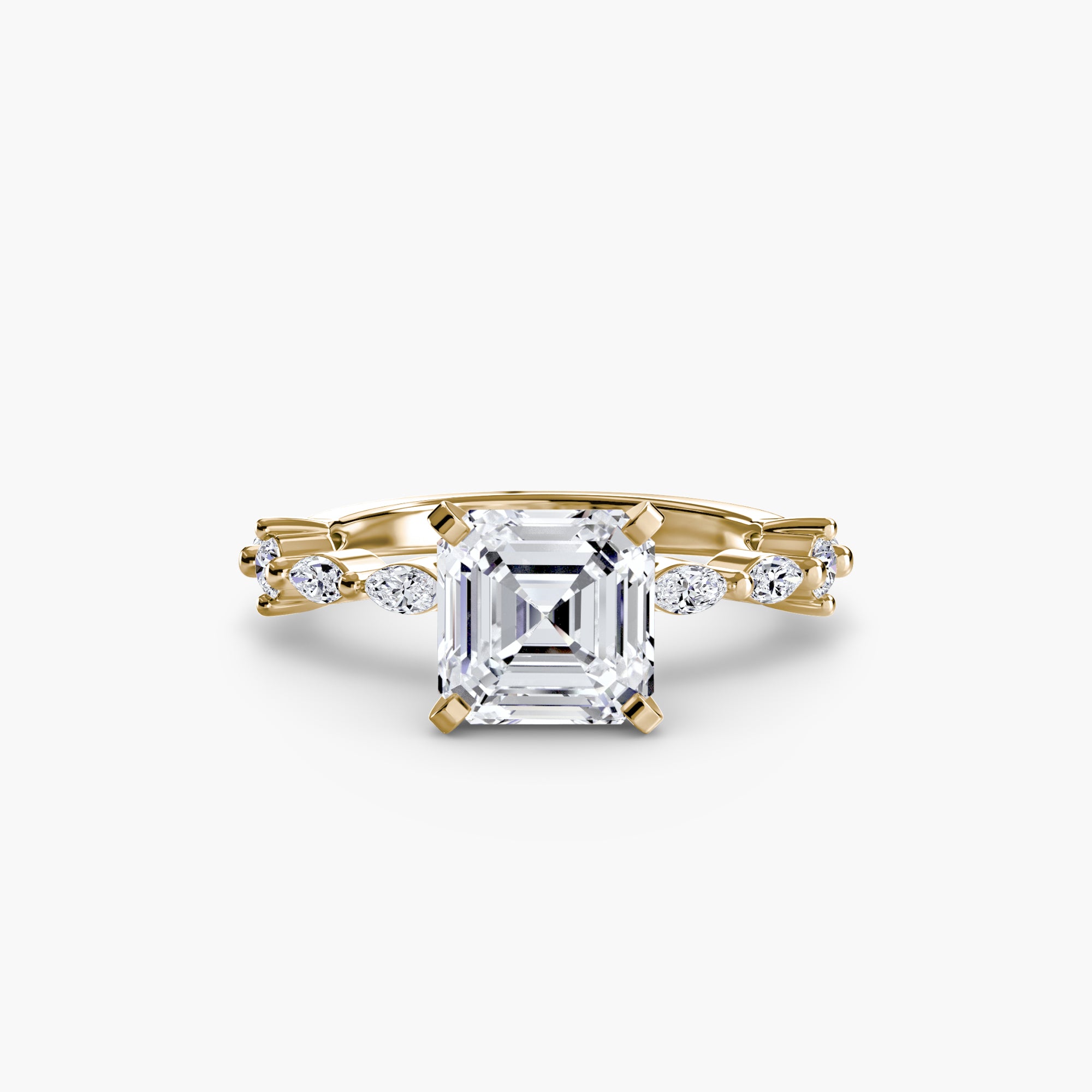 Solitaire Ring with Eternity Pavé