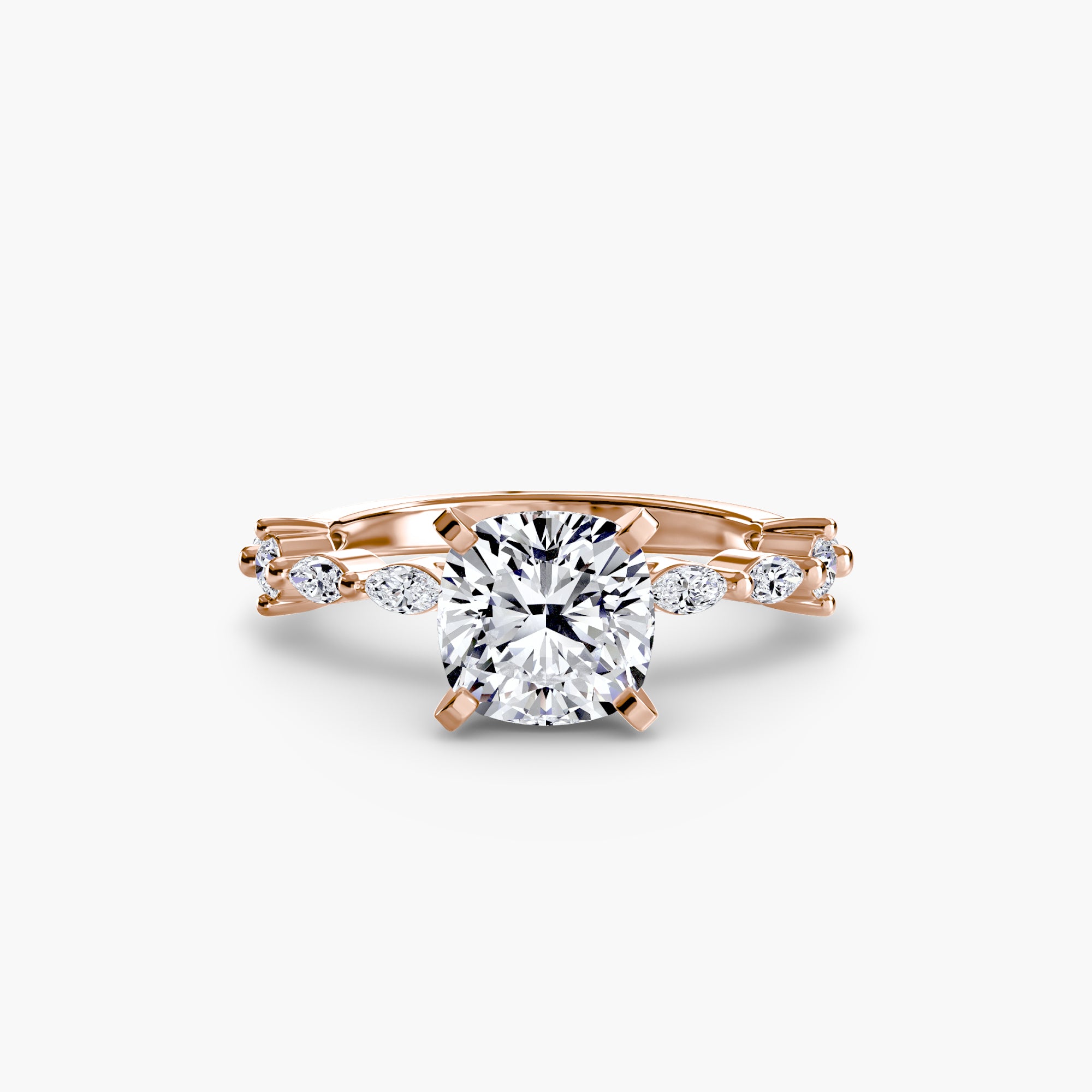 Solitaire Ring with Eternity Pavé