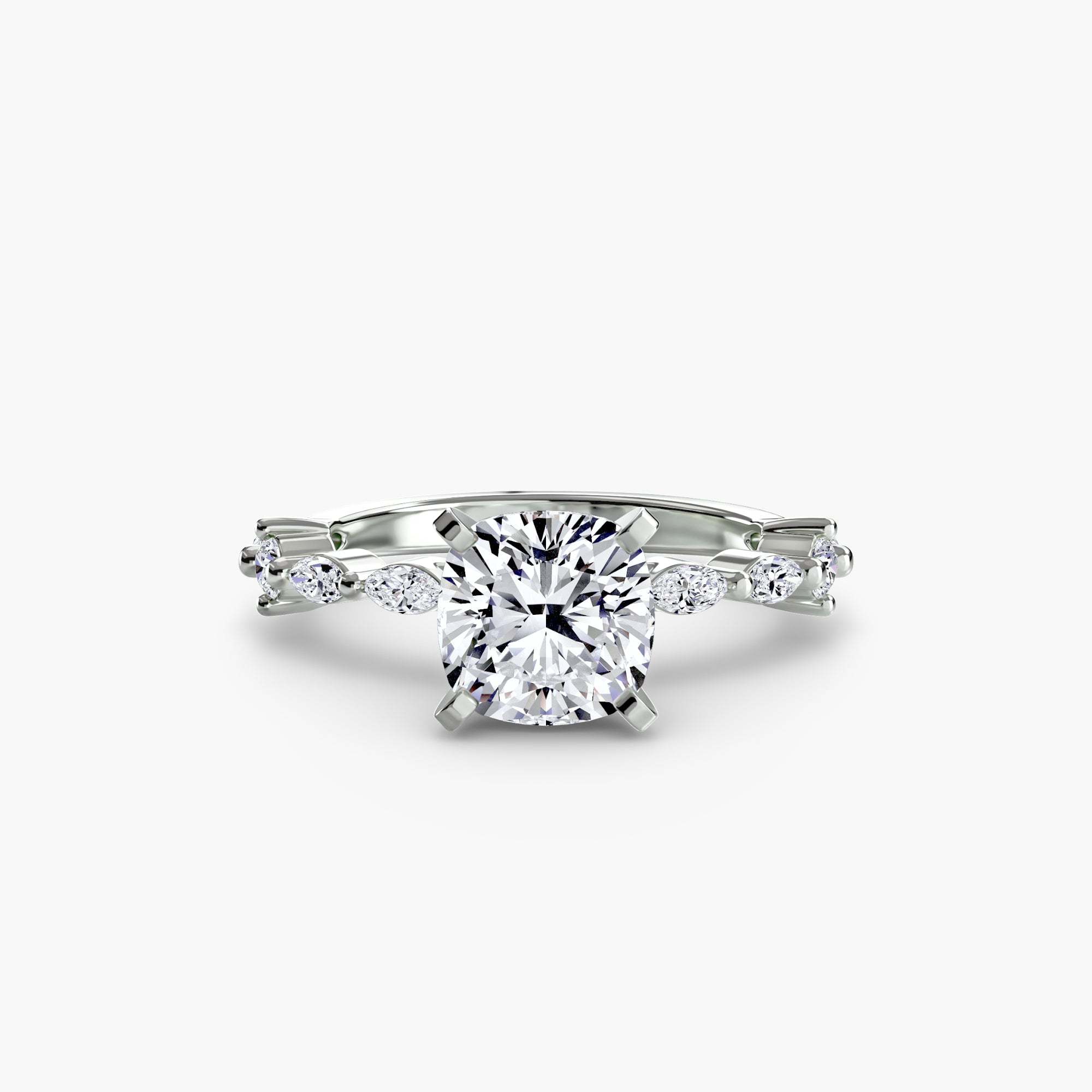 Solitaire Ring with Eternity Pavé