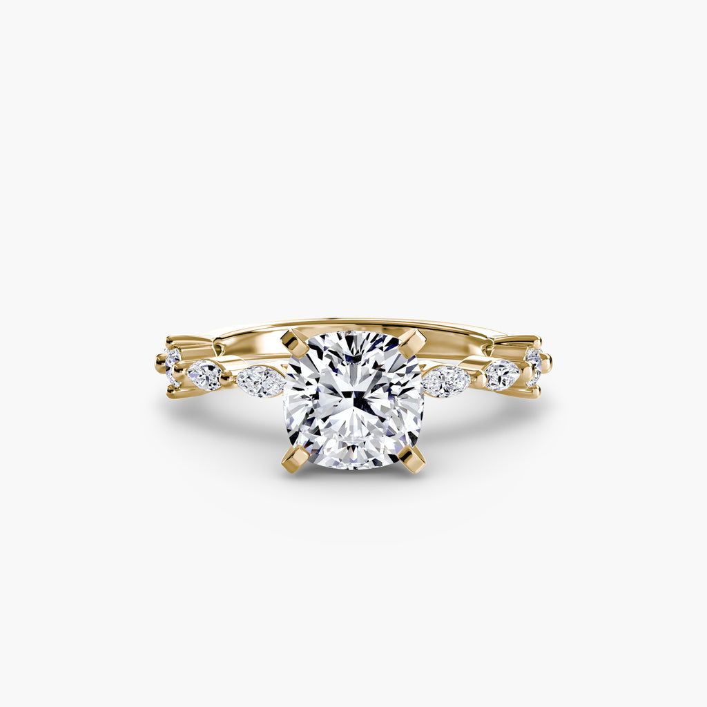 Solitaire Ring with Eternity Pavé