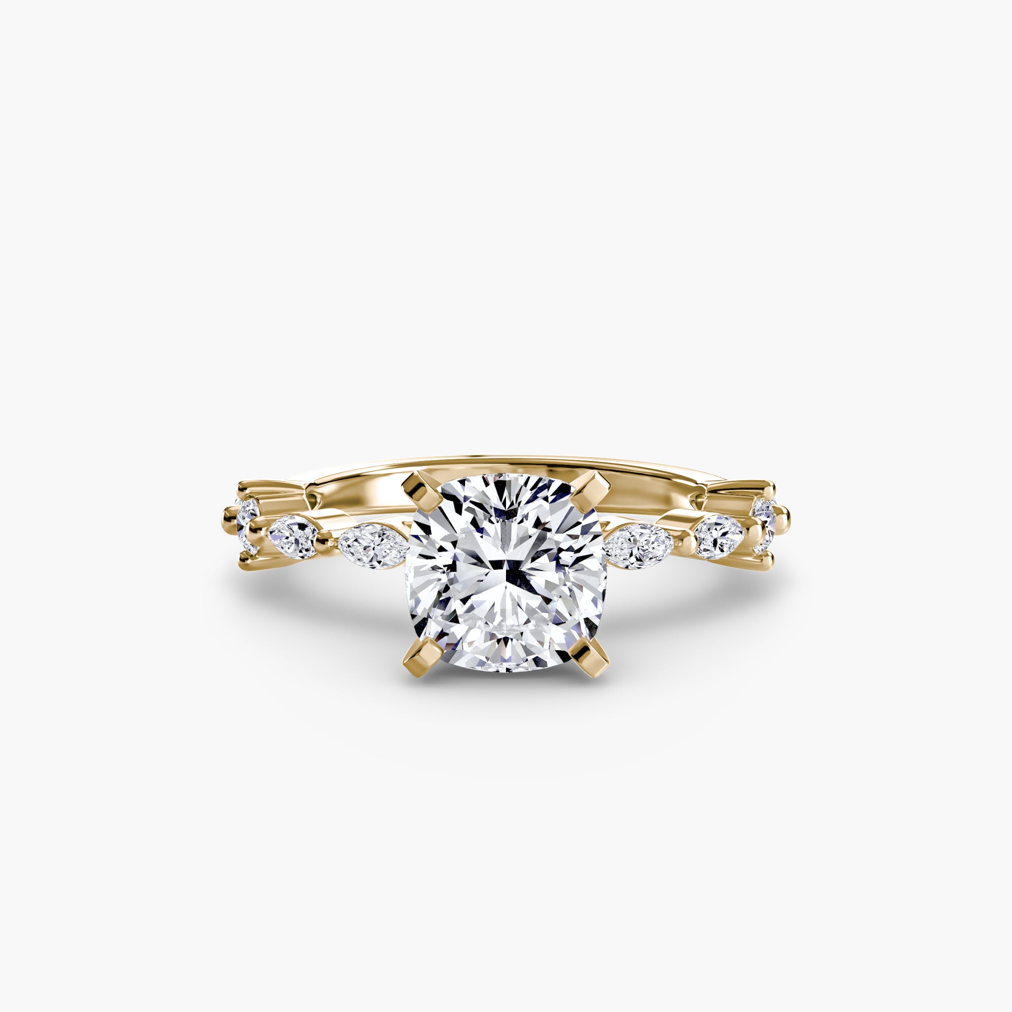 Solitaire Ring with Eternity Pavé