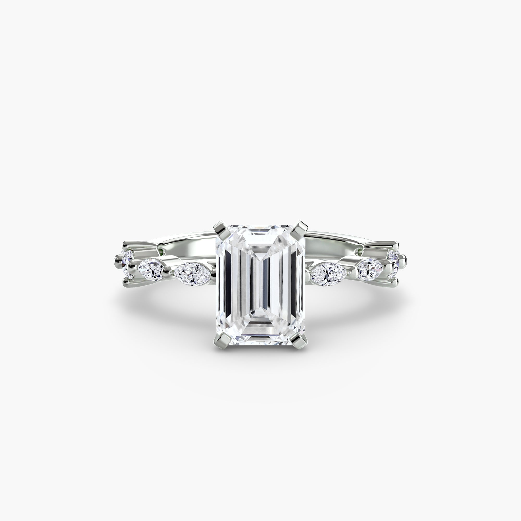 Solitaire Ring with Eternity Pavé