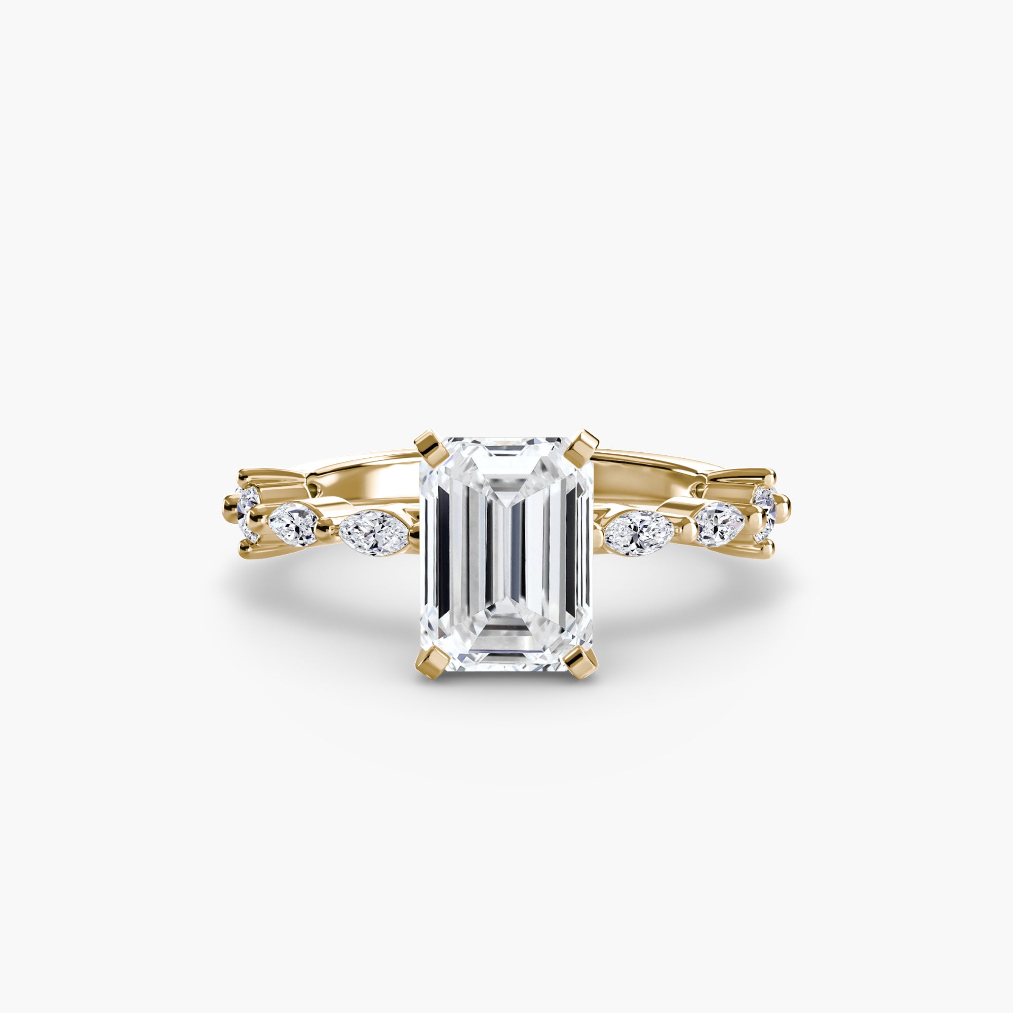 Solitaire Ring with Eternity Pavé