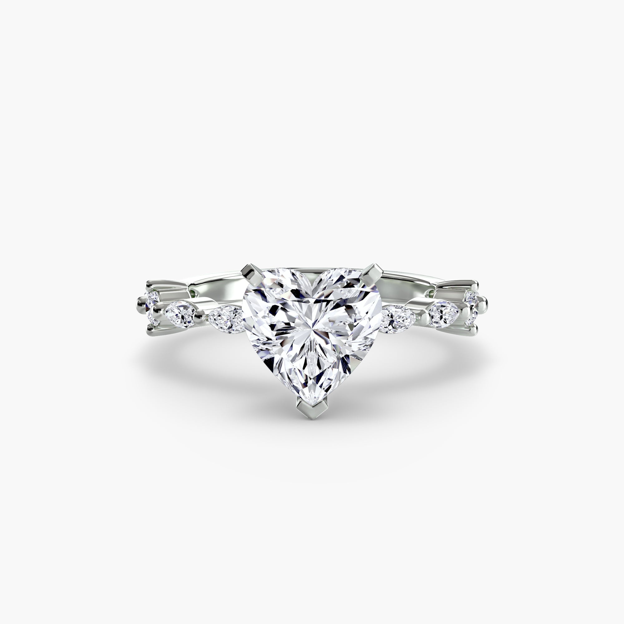 Solitaire Ring with Eternity Pavé