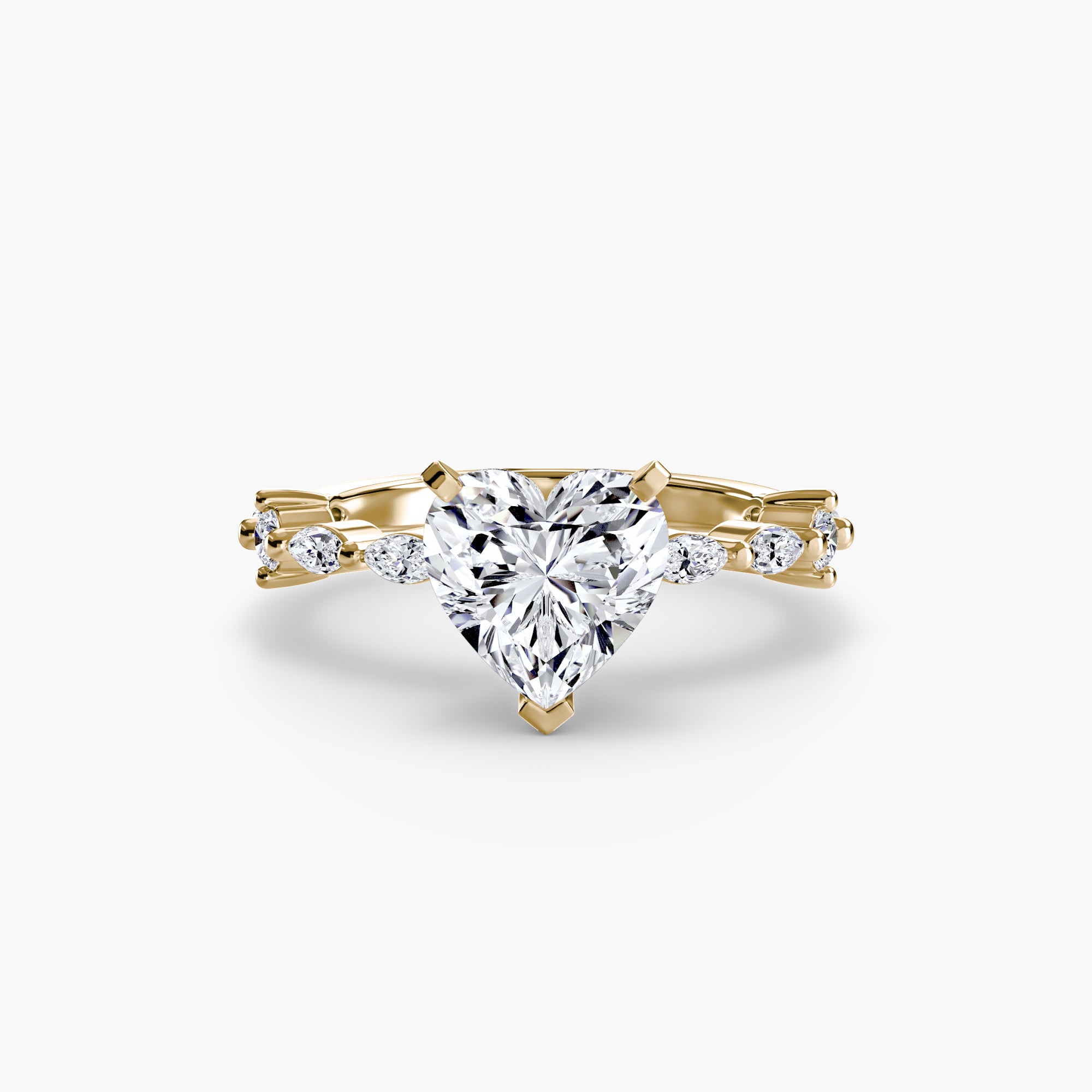 Solitaire Ring with Eternity Pavé