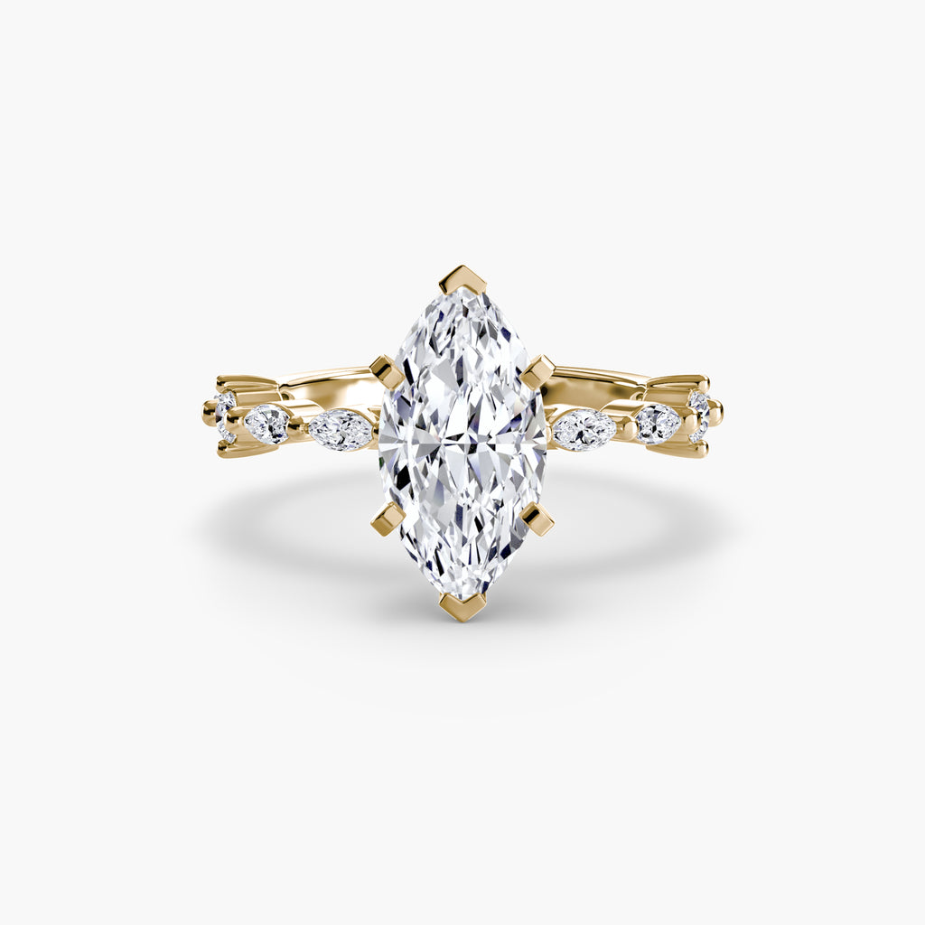 Solitaire Ring with Eternity Pavé