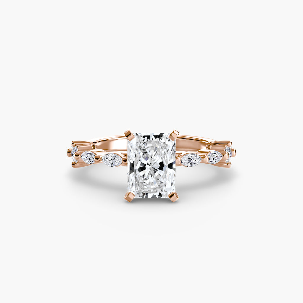Solitaire Ring with Eternity Pavé