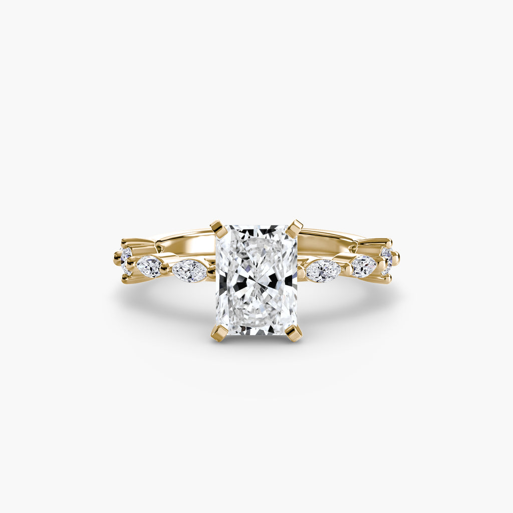 Solitaire Ring with Eternity Pavé