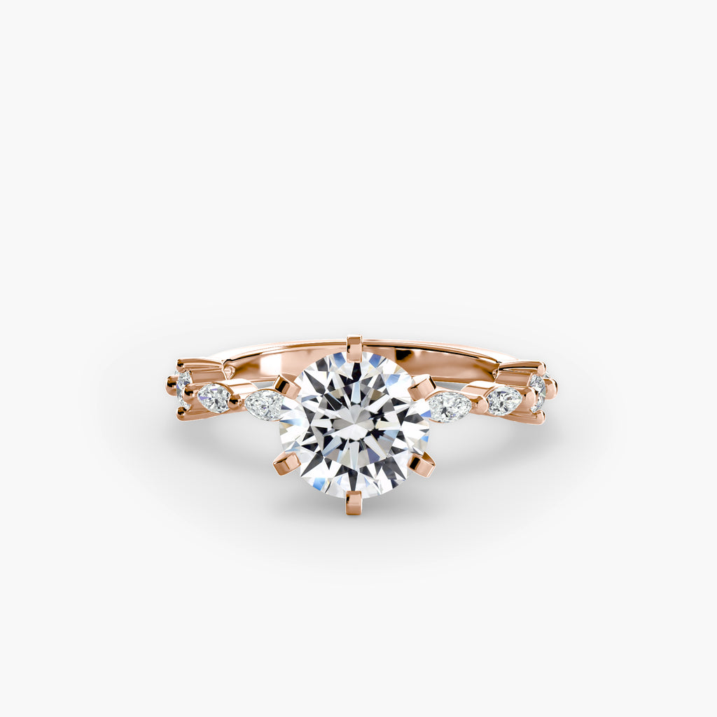 Solitaire Ring with Eternity Pavé