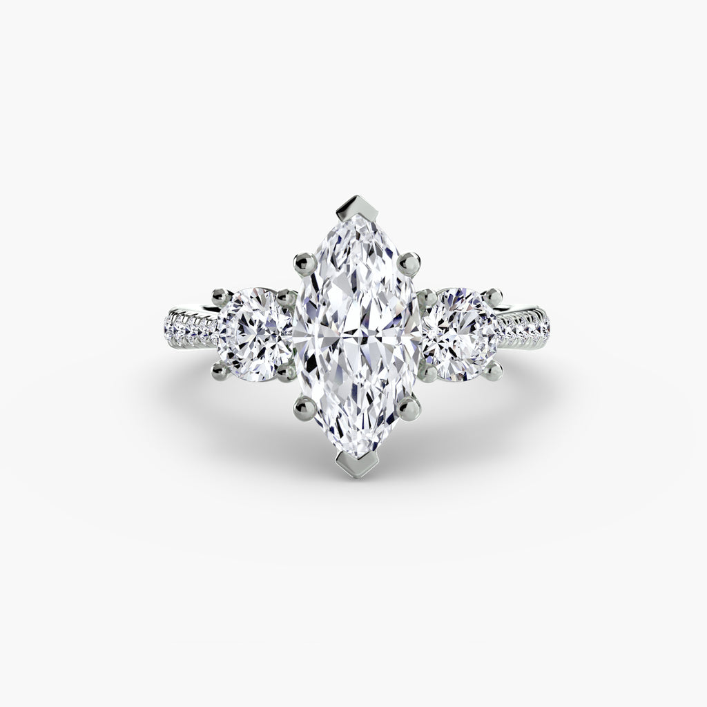 Pavé Trinity Ring