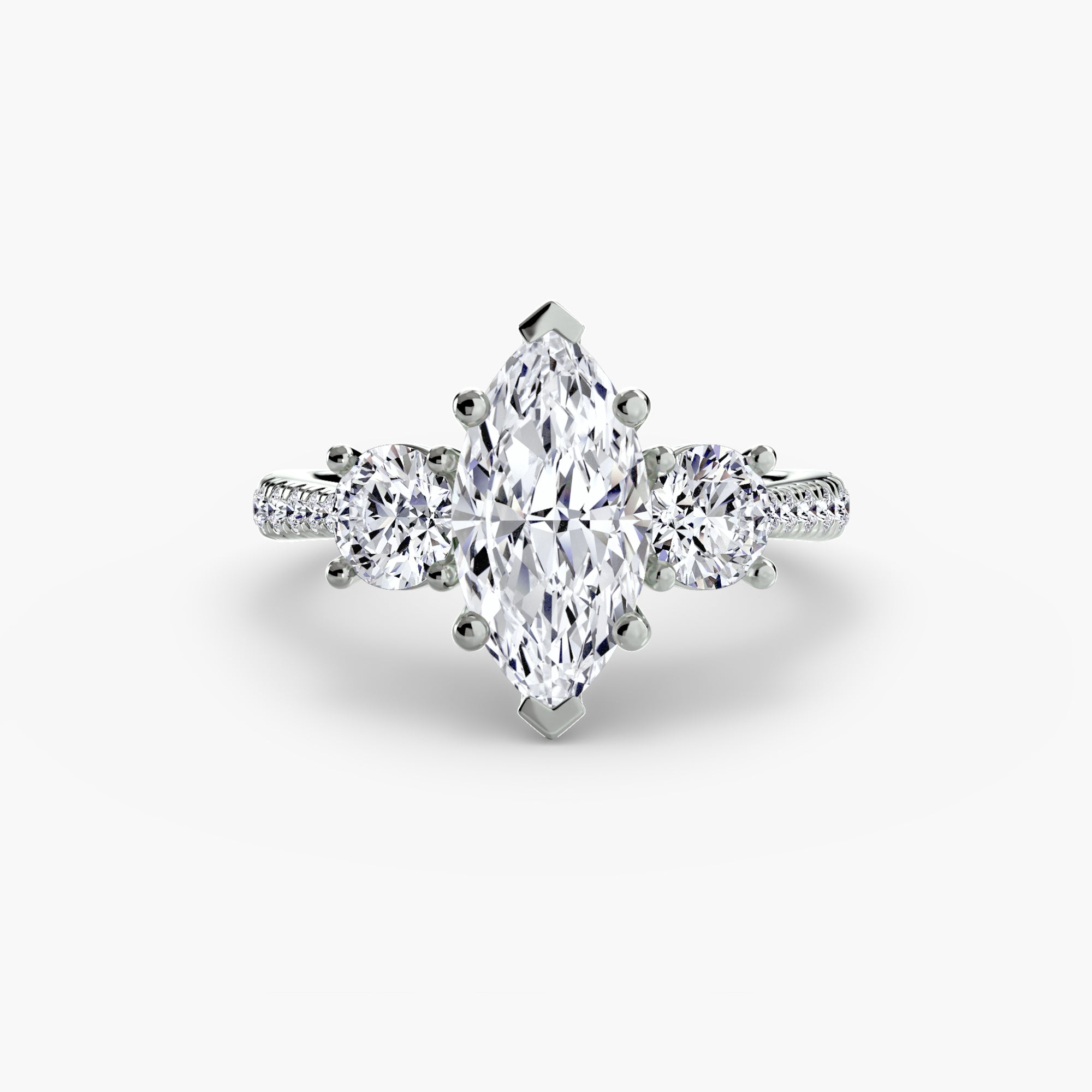 Pavé Trinity Ring