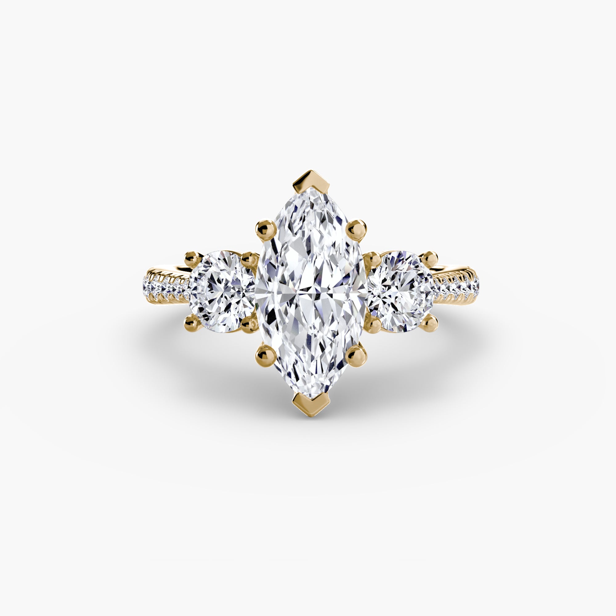 Pavé Trinity Ring