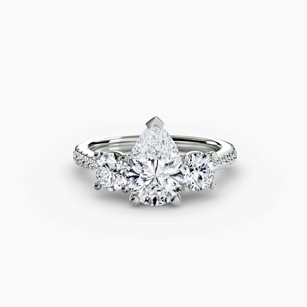 Pavé Trinity Ring