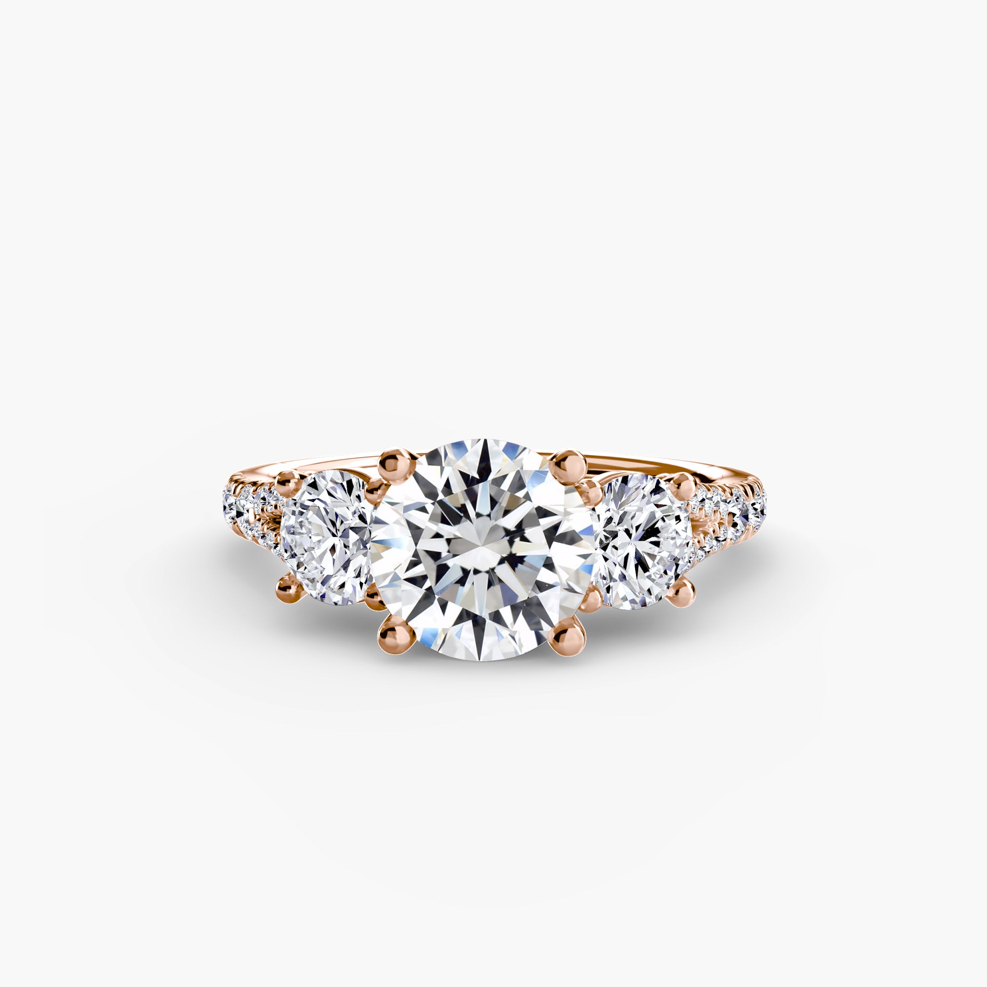 Triple Brilliance with Pavé Band Ring