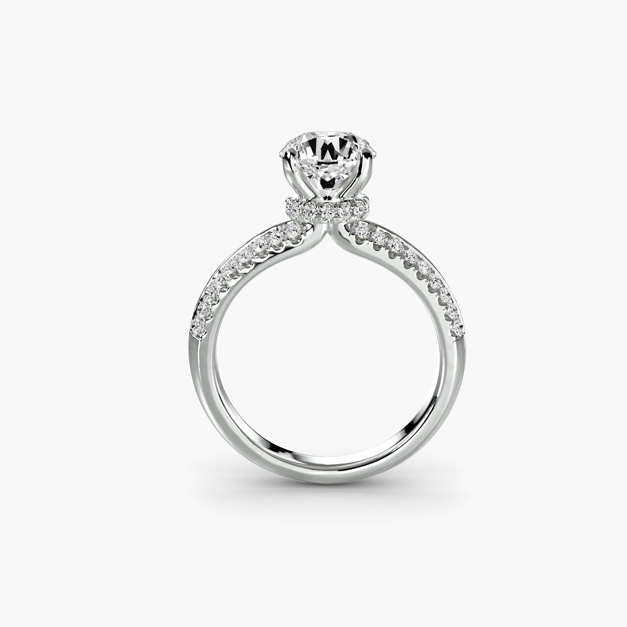 Pavé Solitaire Ring