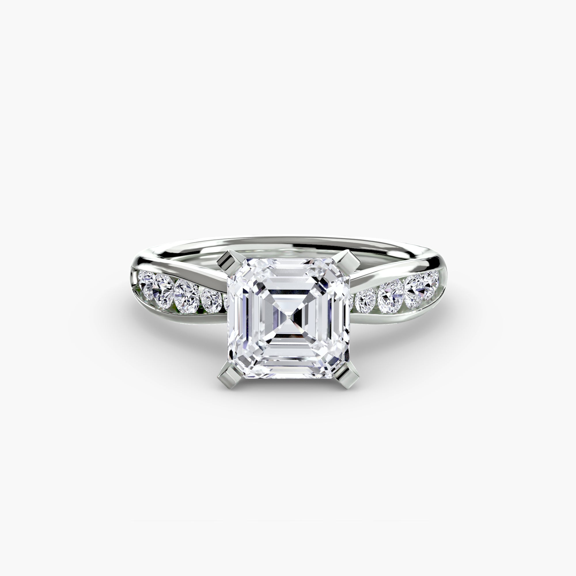 Elite Solitaire Ring with Pavé