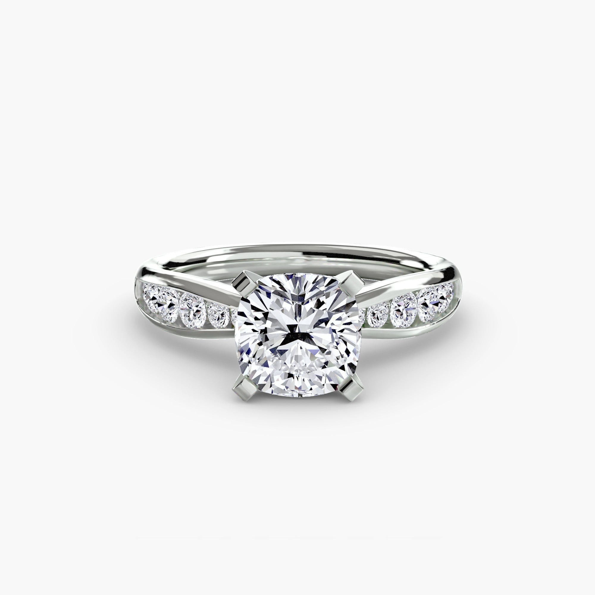 Elite Solitaire Ring with Pavé