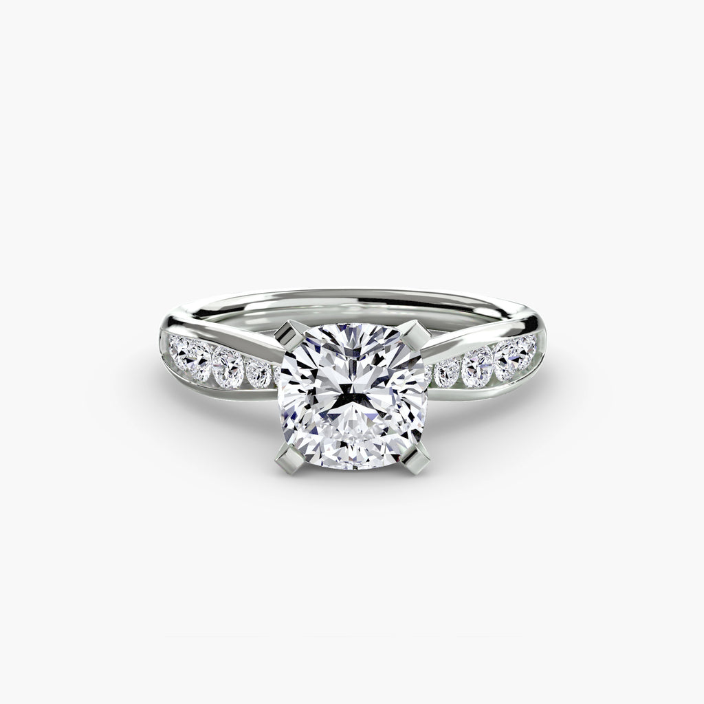 Elite Solitaire Ring with Pavé