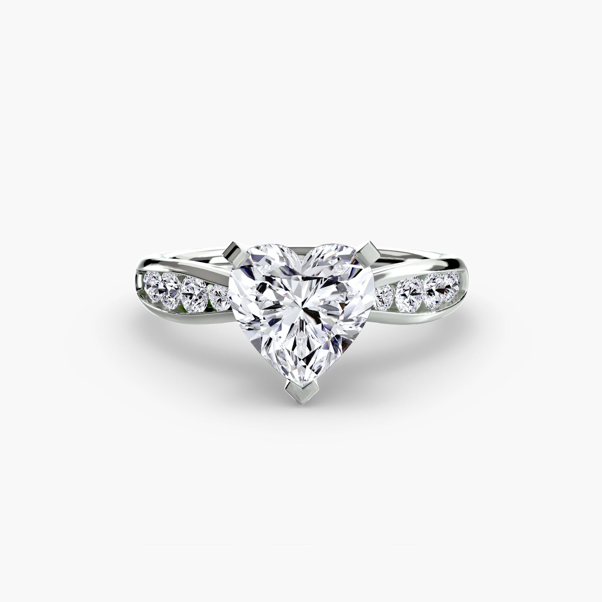 Elite Solitaire Ring with Pavé