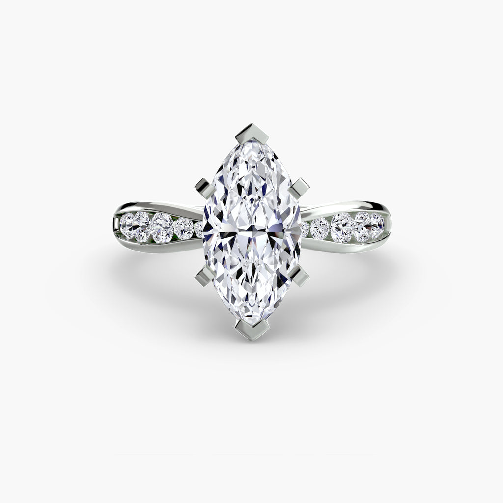 Elite Solitaire Ring with Pavé