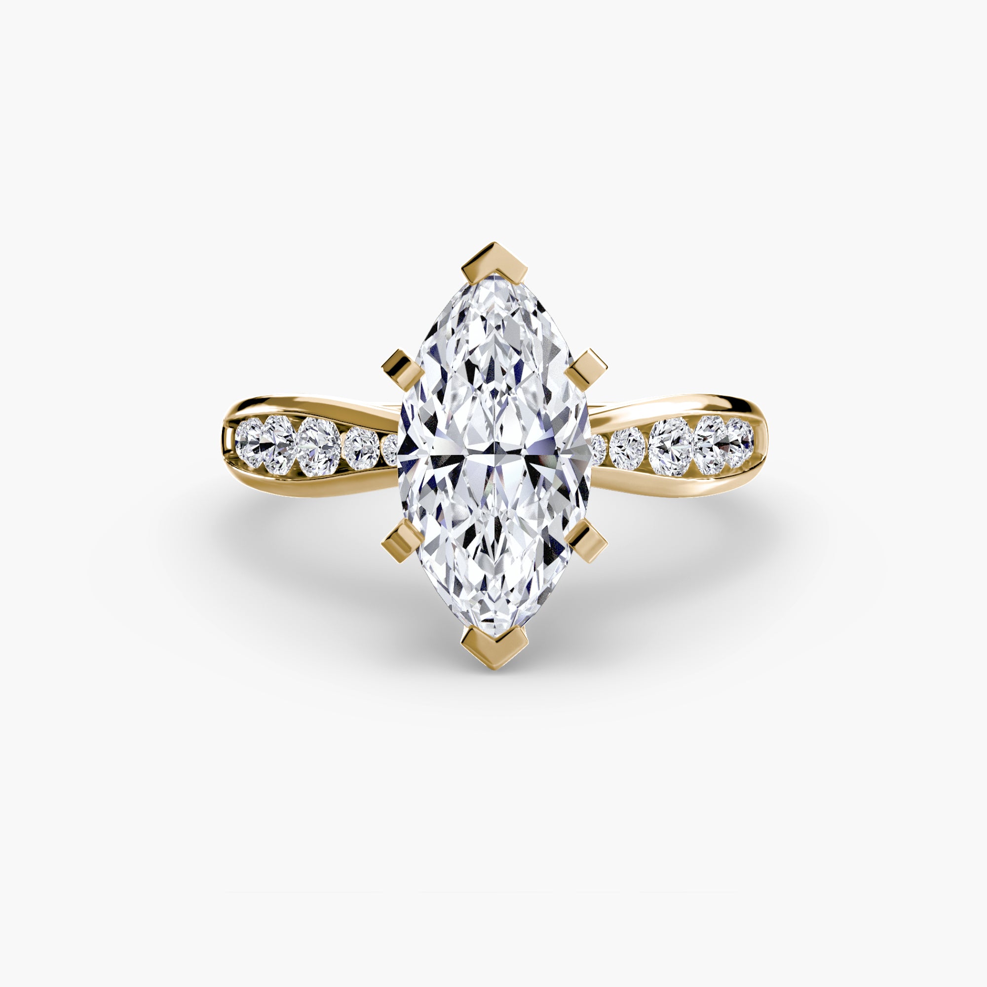 Elite Solitaire Ring with Pavé