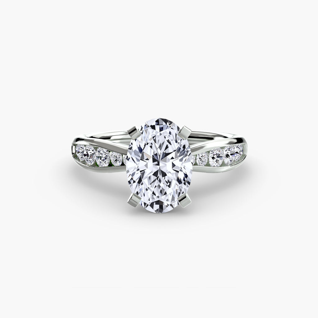 Elite Solitaire Ring with Pavé