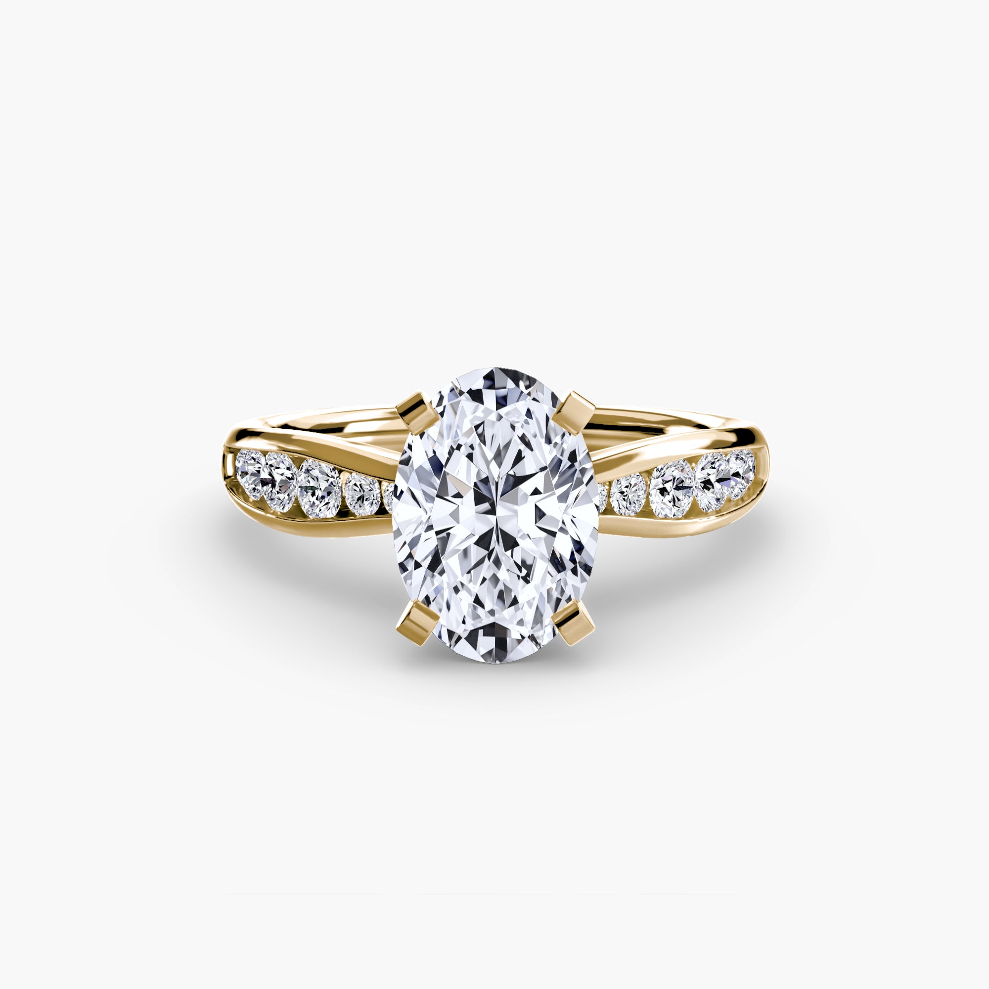 Elite Solitaire Ring with Pavé