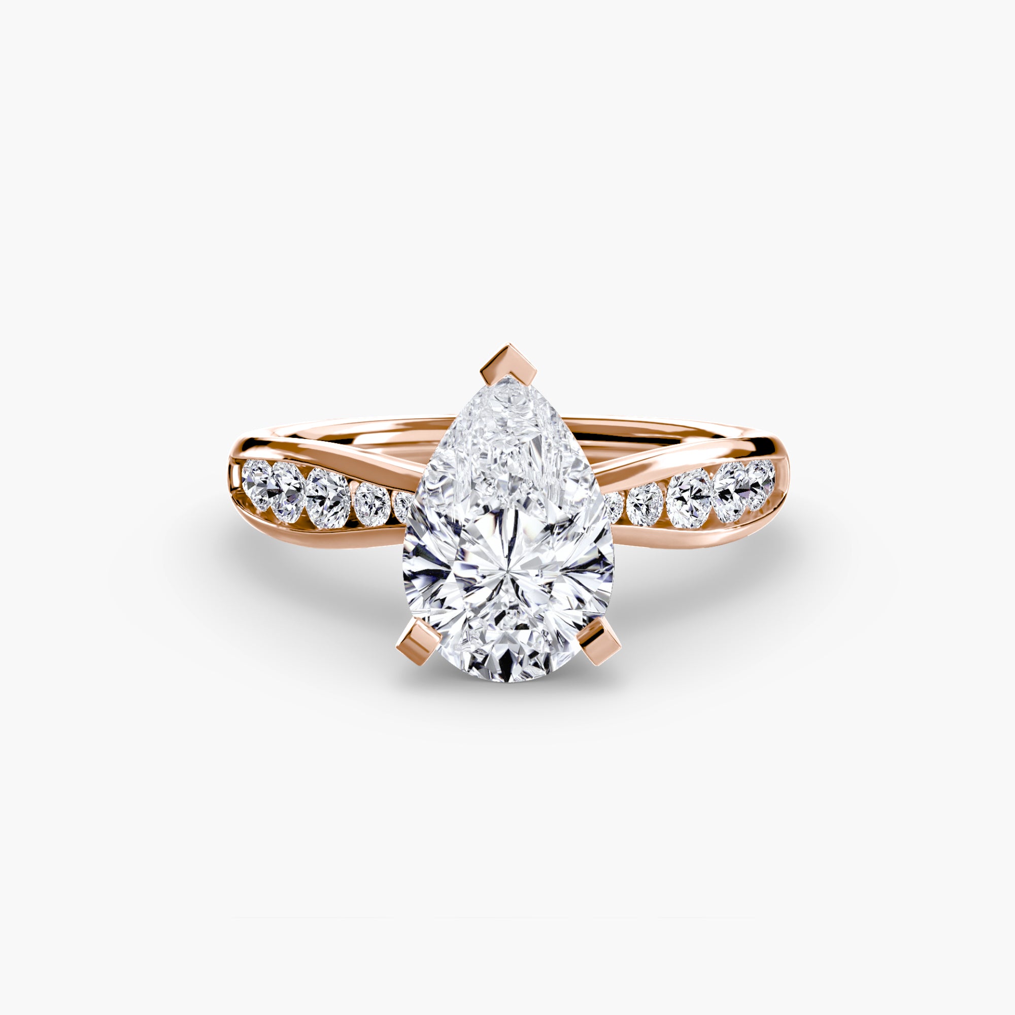 Elite Solitaire Ring with Pavé