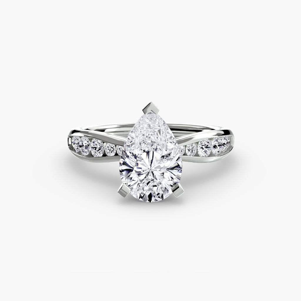 Elite Solitaire Ring with Pavé