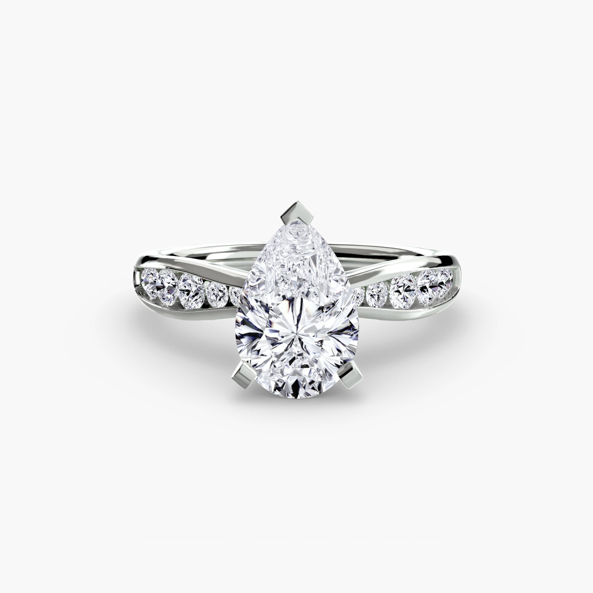 Elite Solitaire Ring with Pavé