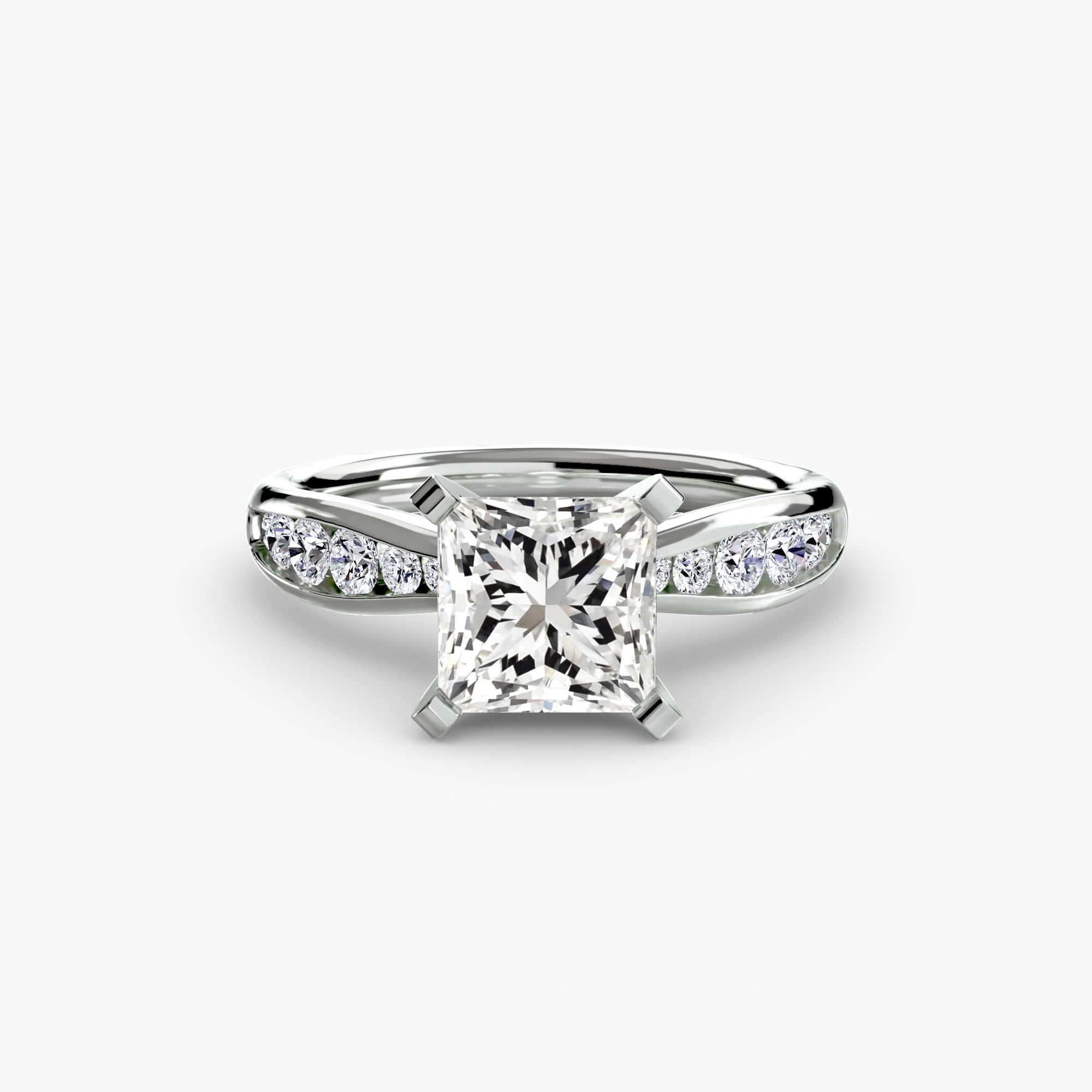 Elite Solitaire Ring with Pavé