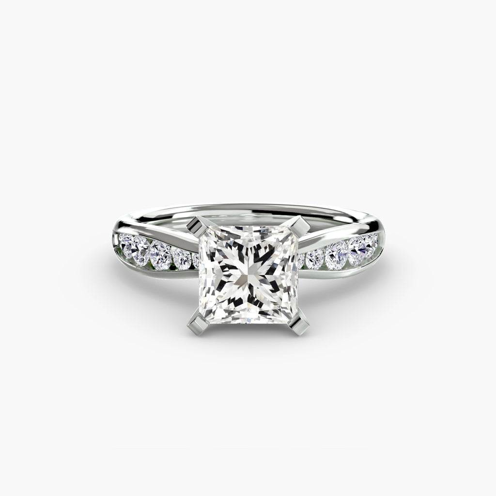 Elite Solitaire Ring with Pavé