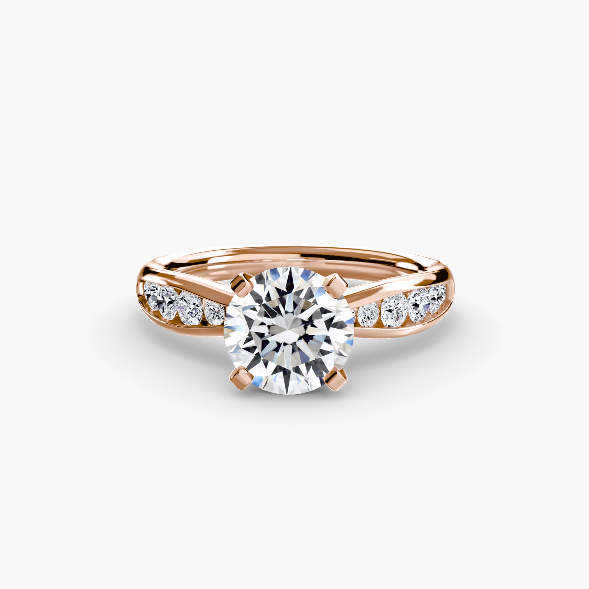 Elite Solitaire Ring with Pavé