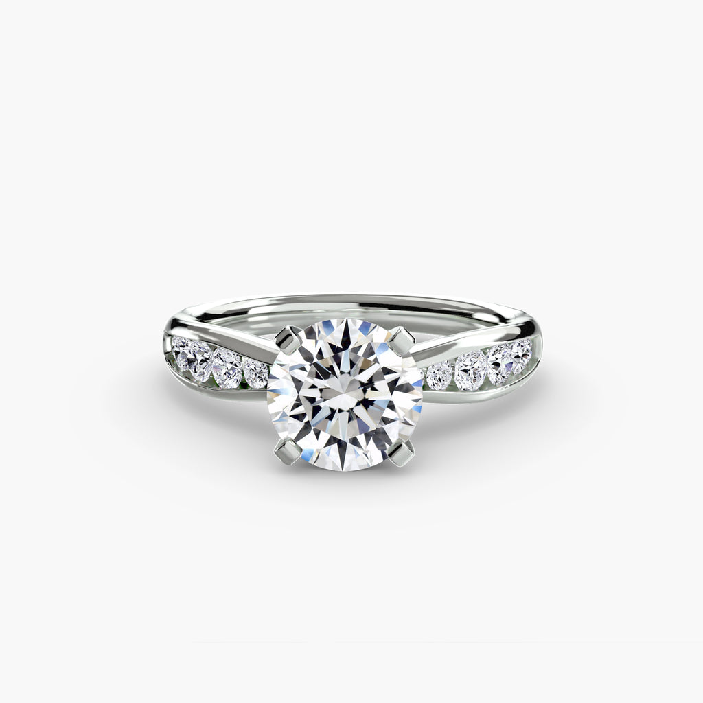 Elite Solitaire Ring with Pavé