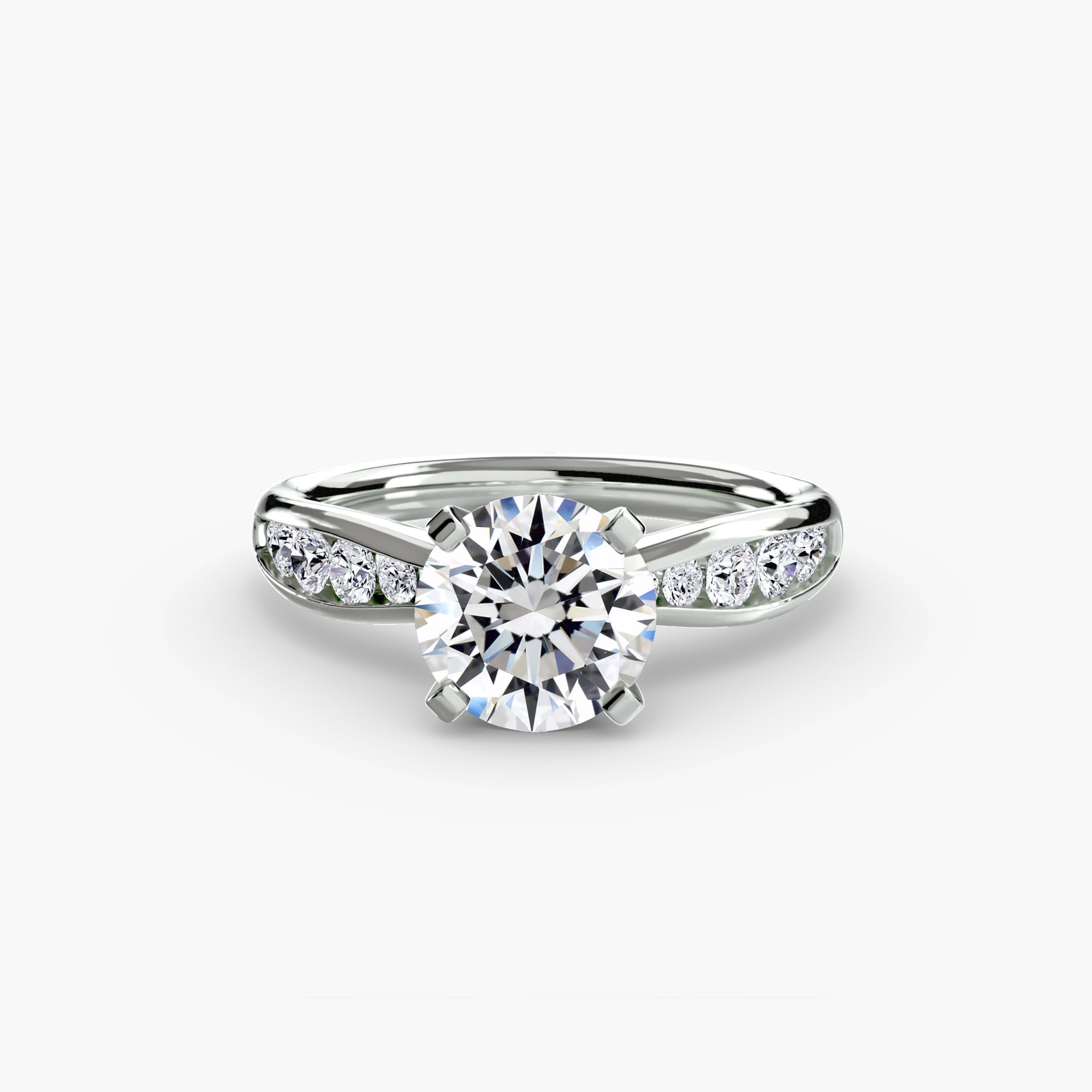 Elite Solitaire Ring with Pavé