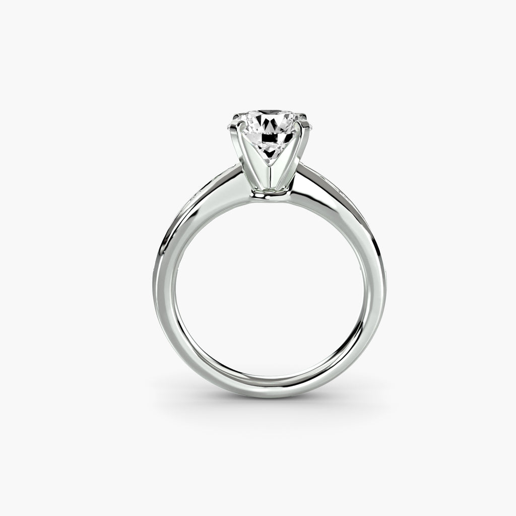 Elite Solitaire Ring with Pavé
