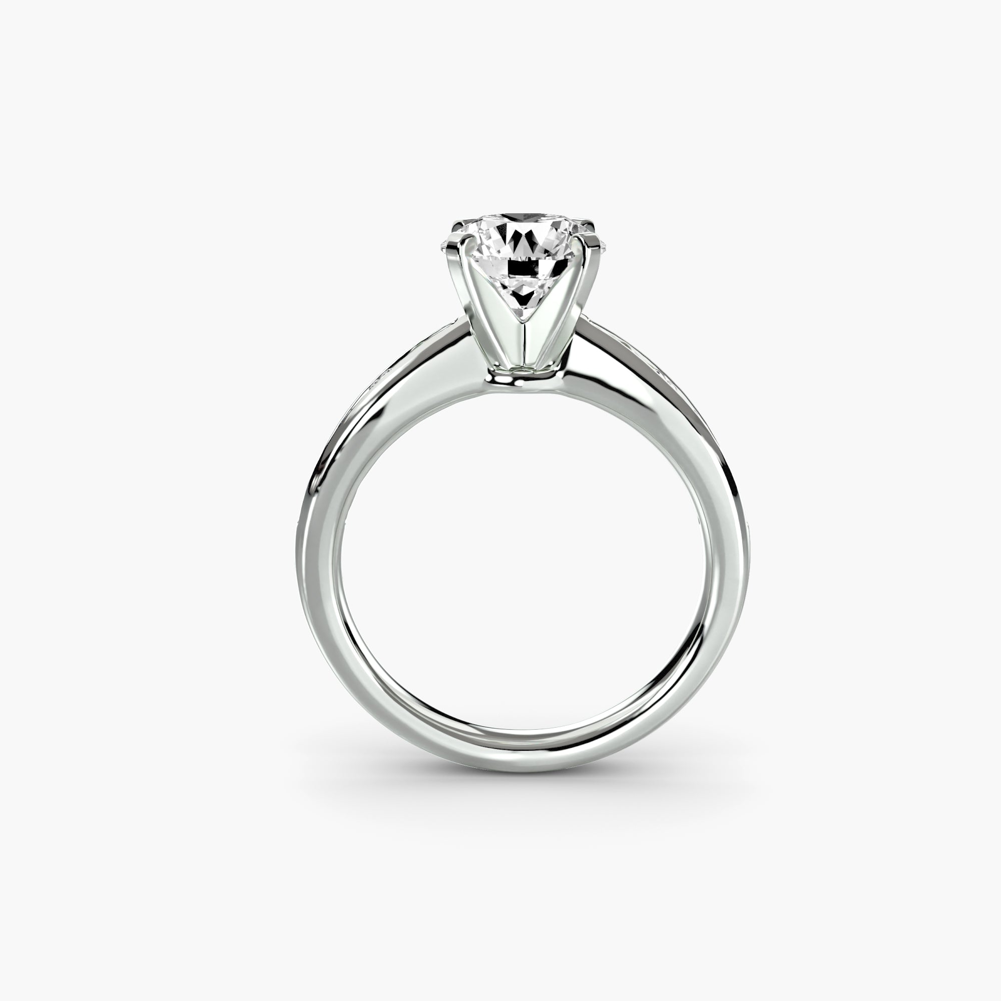 Elite Solitaire Ring with Pavé