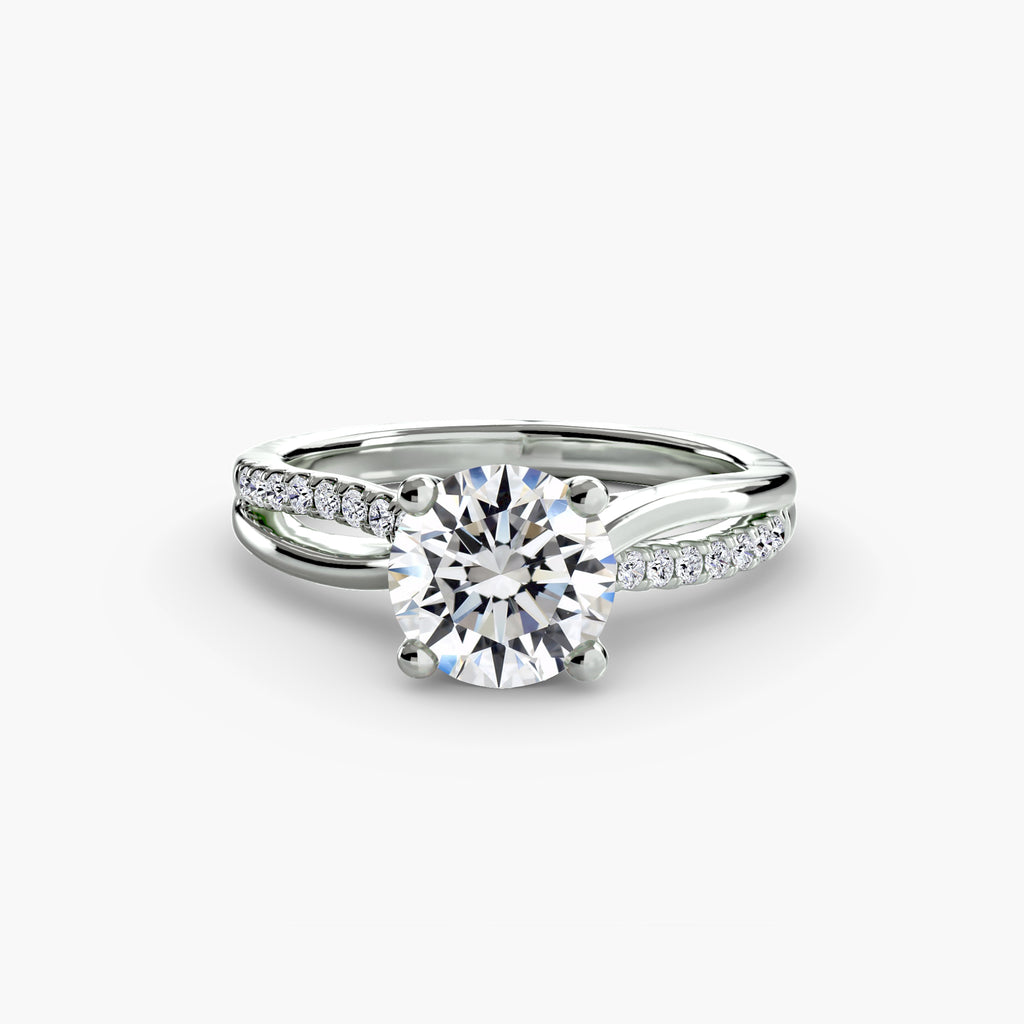 The Split Shank Pavé Solitaire Ring