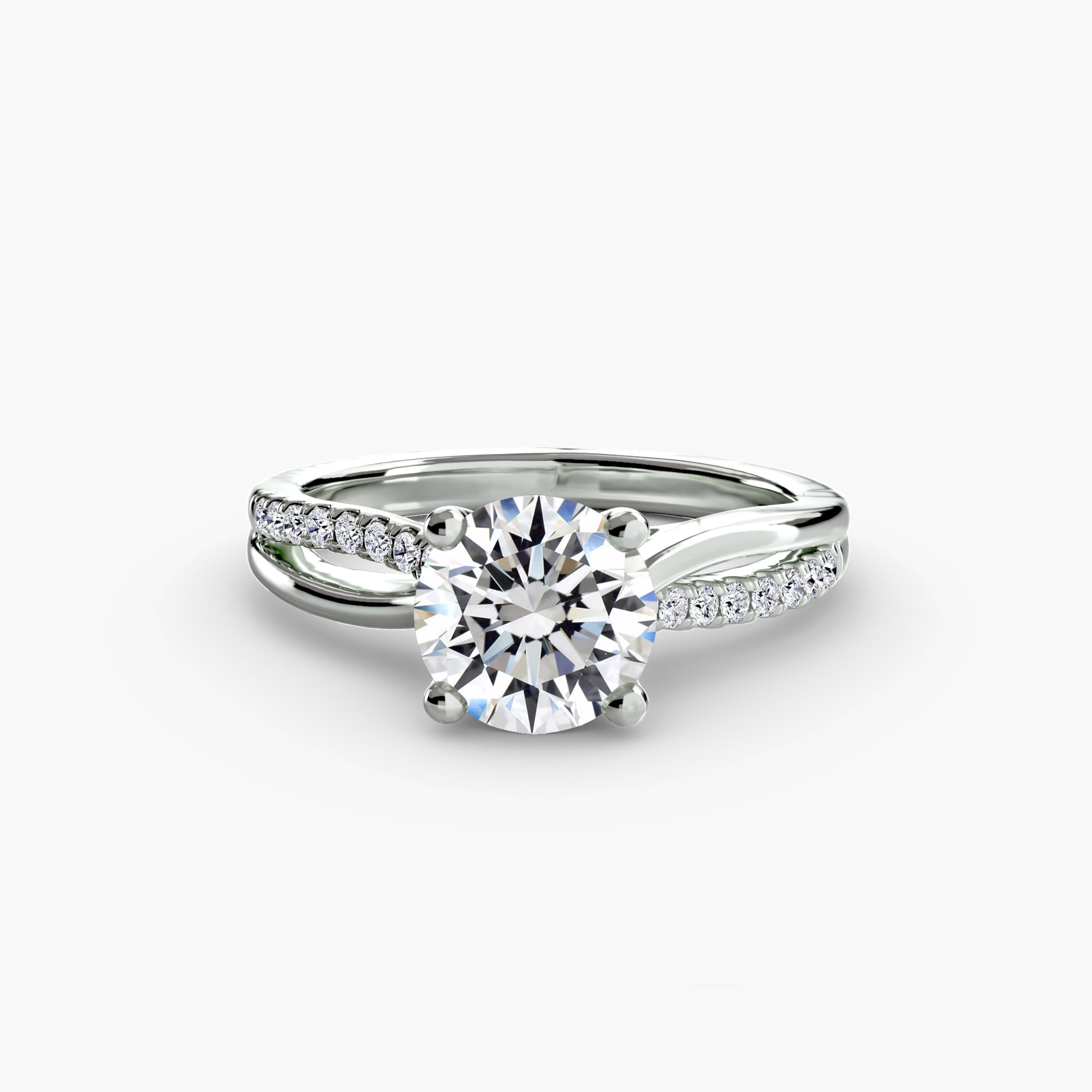 The Split Shank Pavé Solitaire Ring