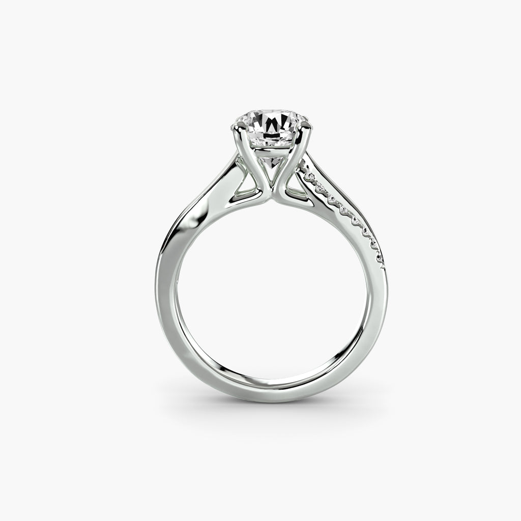 The Split Shank Pavé Solitaire Ring