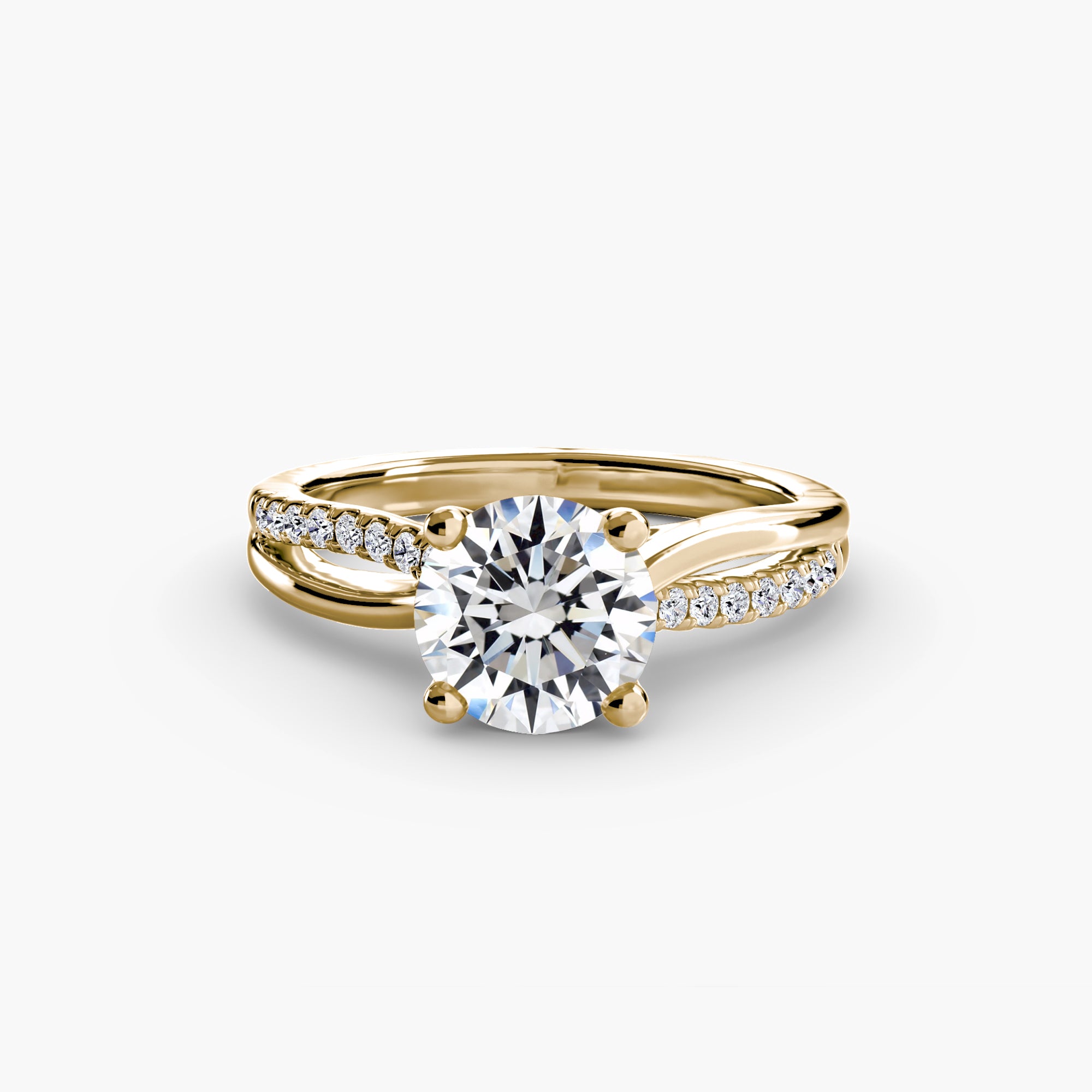 The Split Shank Pavé Solitaire Ring
