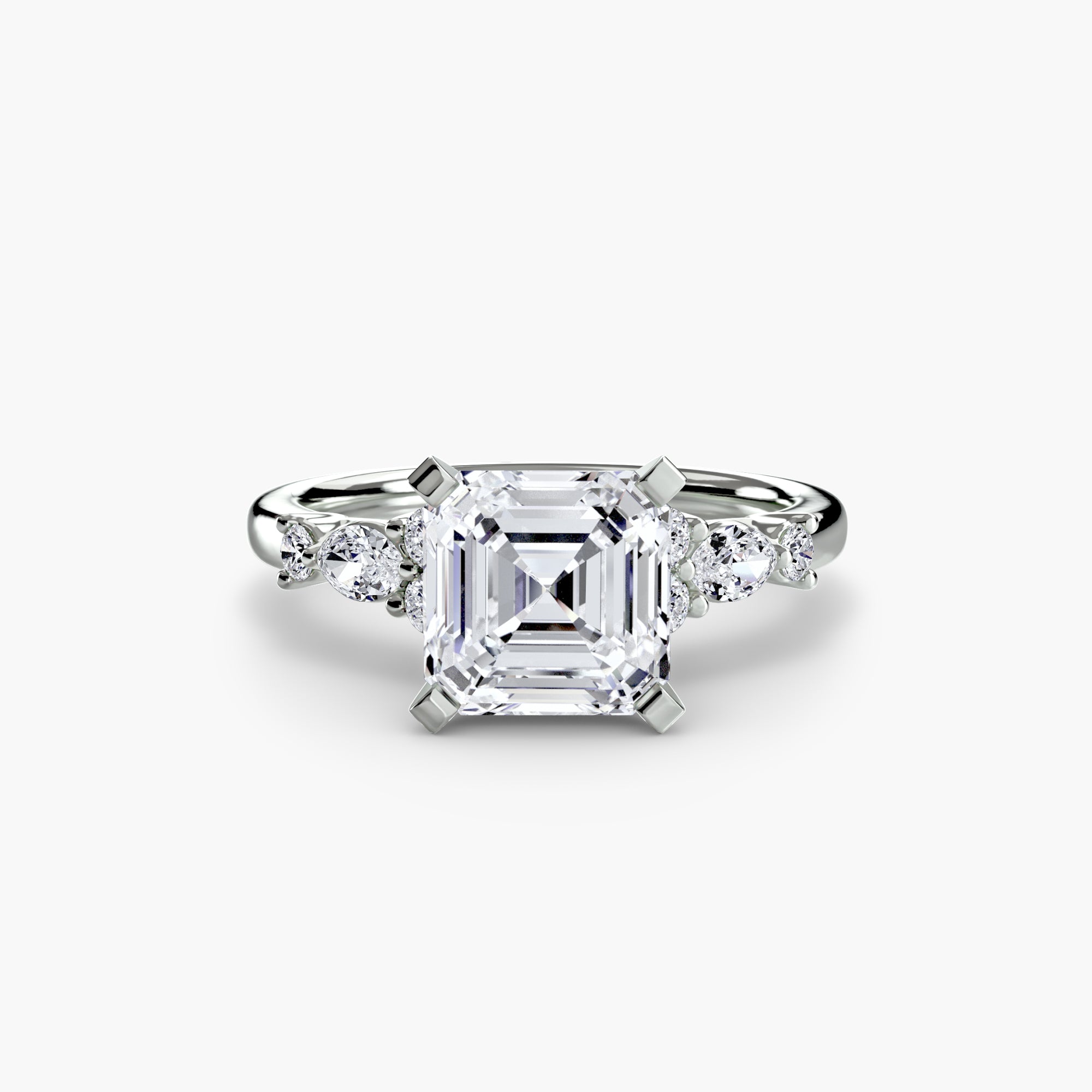 The Floral Accent Solitaire Ring