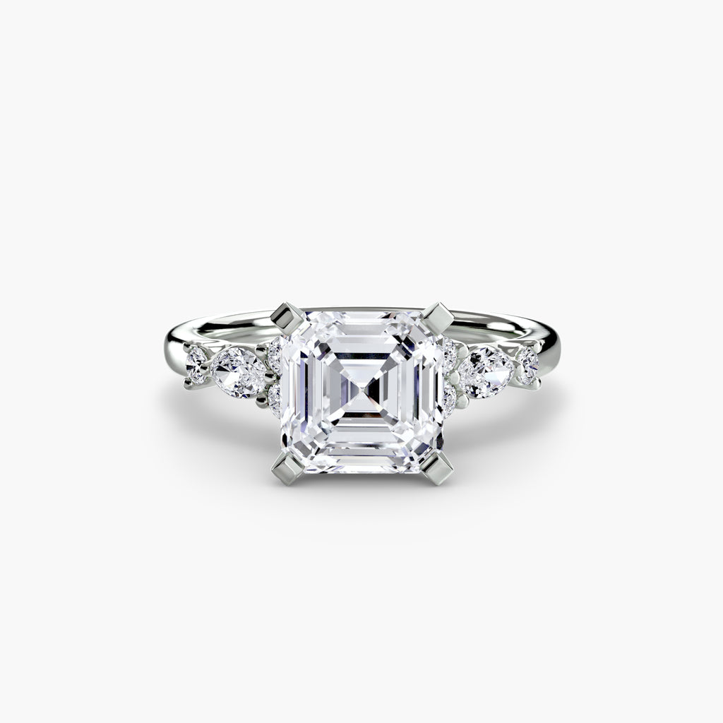 The Floral Accent Solitaire Ring