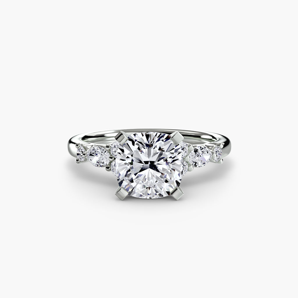 The Floral Accent Solitaire Ring