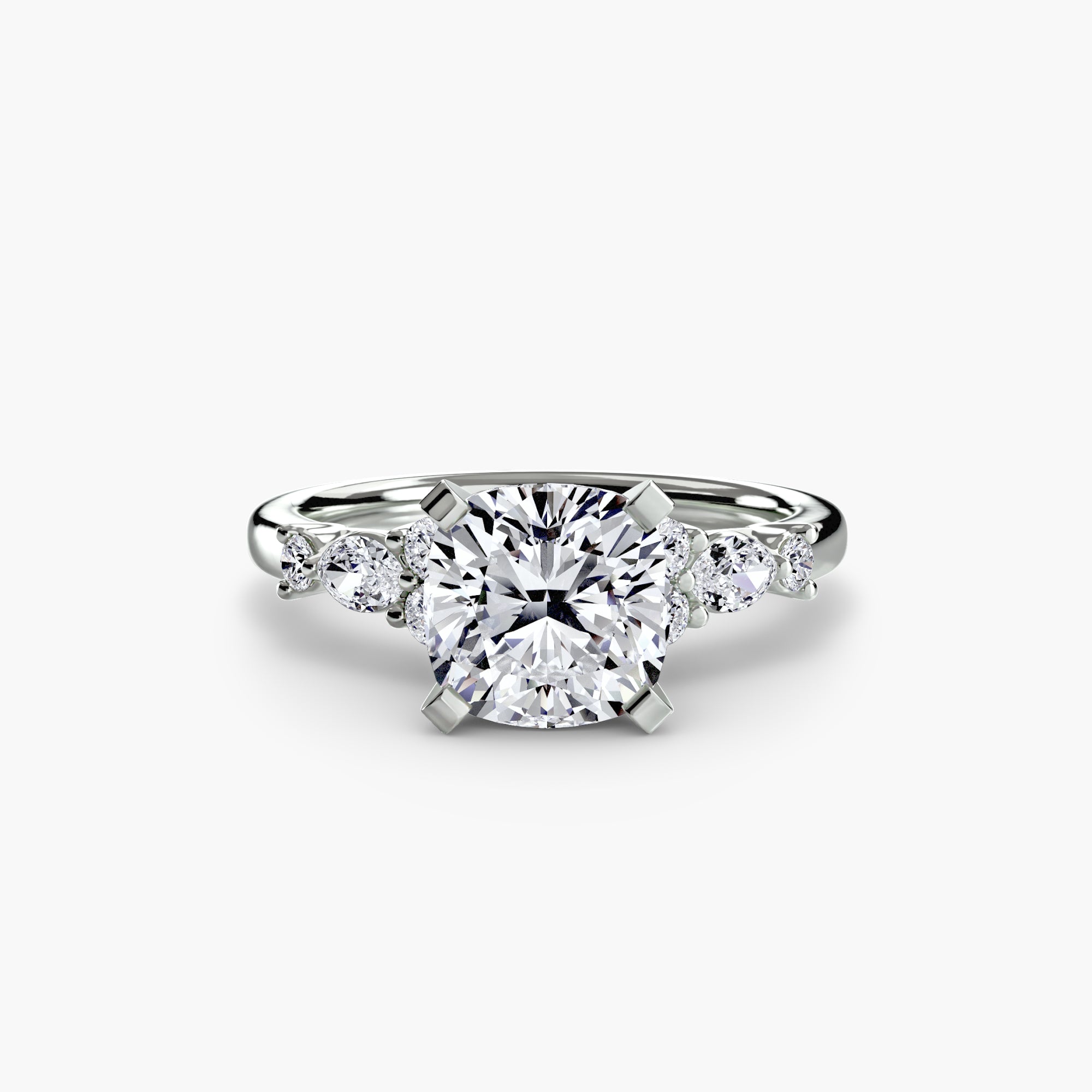 The Floral Accent Solitaire Ring