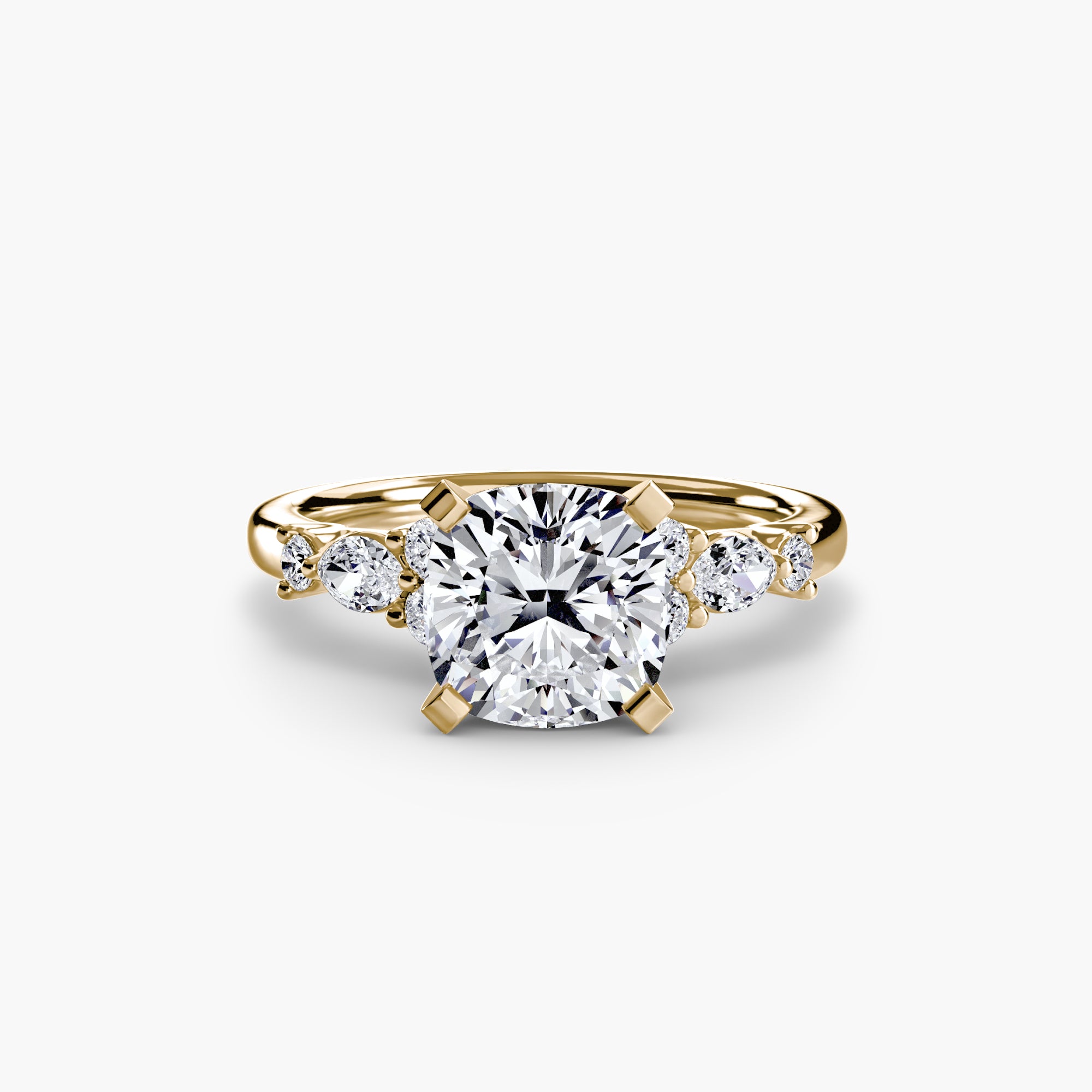 The Floral Accent Solitaire Ring
